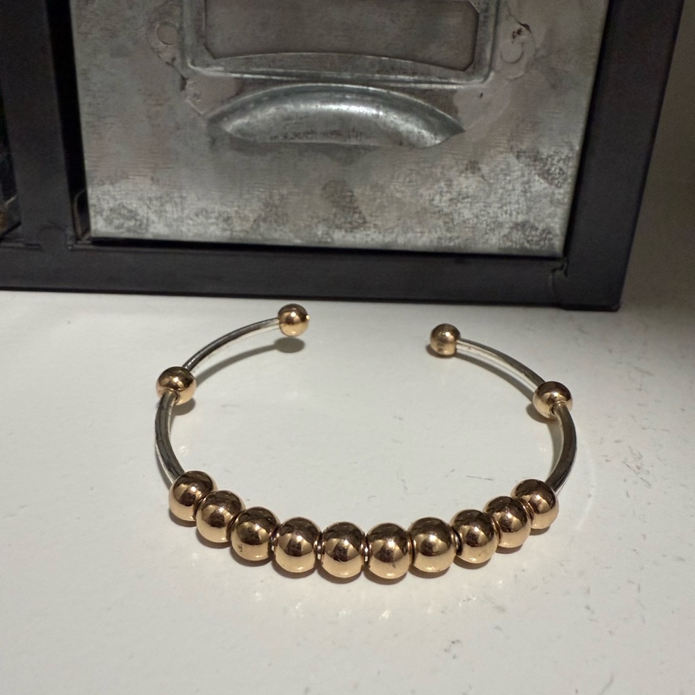 Gold and Silver Anxiety Bead Bracelet